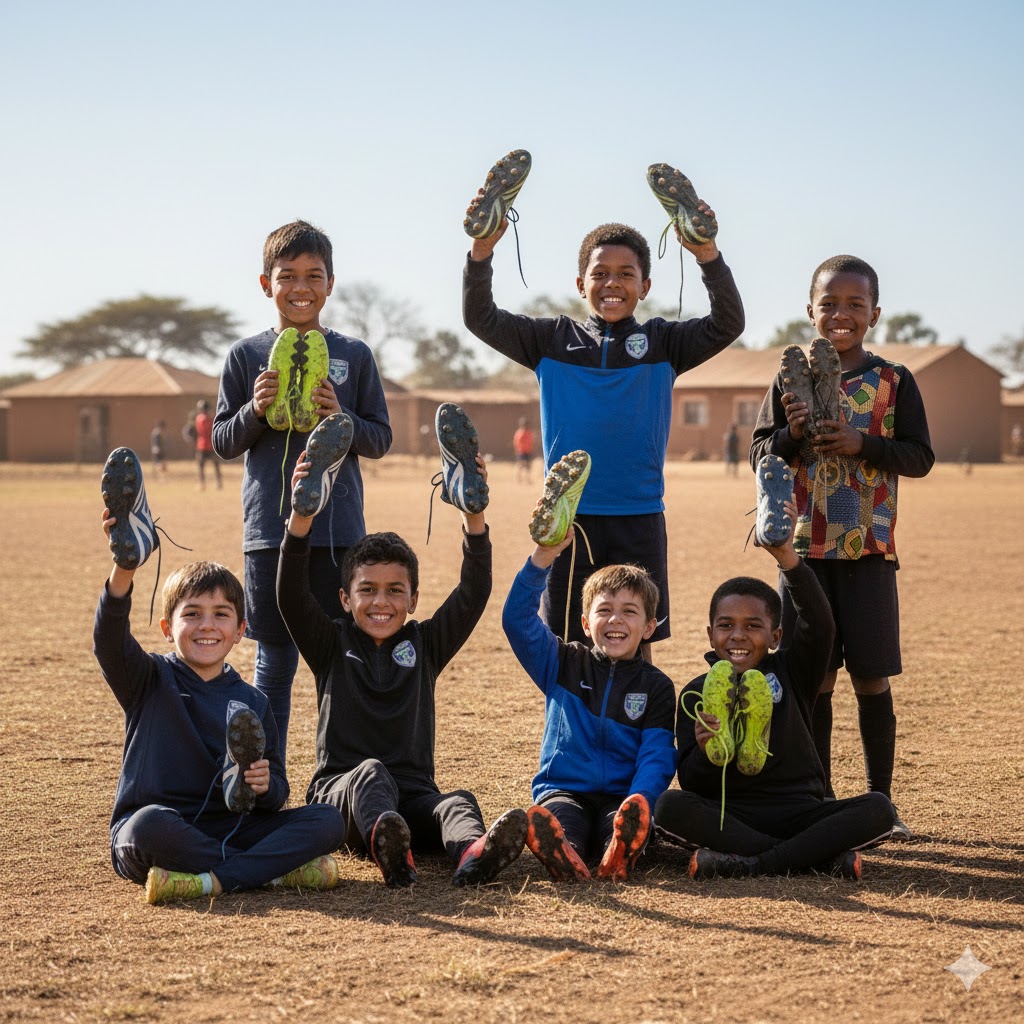 Match day with donated boots